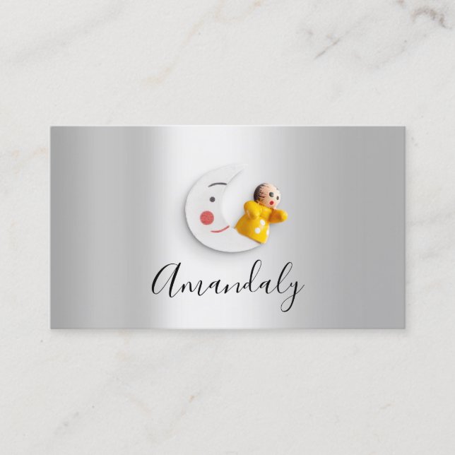 Carte De Visite Babysitter Nanny Professionnel Enfant Garderie Au  (Devant)