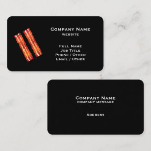 Carte de visite Bacon noir