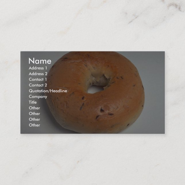 Carte De Visite Bagel délicieux (Devant)