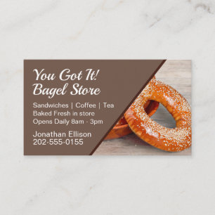 Carte De Visite Bagel Store Café Livraison