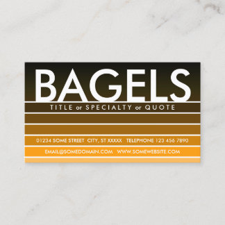 Carte De Visite BAGELS orange swatch