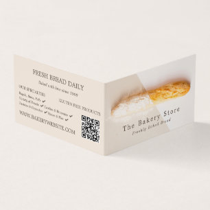 Carte De Visite Baguette fraîche, Boulangerie tendance Détaillée