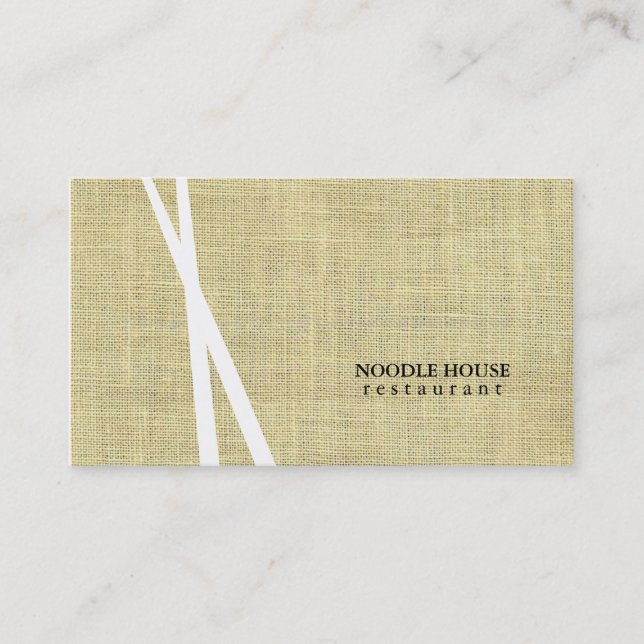 Carte De Visite Baguettes Burlap Texture Variation (Devant)