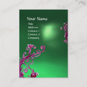 Carte De Visite BAIES MAGIQUES  MONOGRAMME  jade vert
