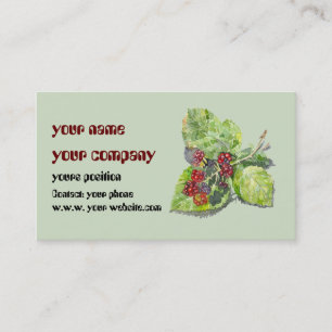 Carte De Visite Baies noires rouges et noires