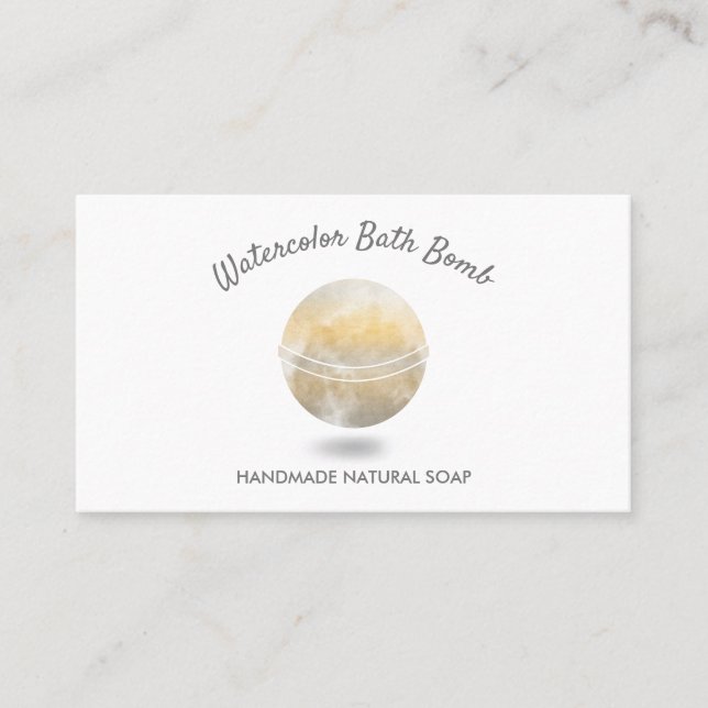 Carte De Visite Bain Bomb Spa naturel Soap Spa or (Devant)