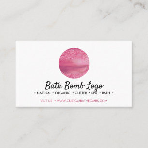 Carte De Visite Bain-bombe rose étincelant