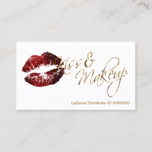 Carte De Visite Baiser et maquillage - Lèvres de Parties scintill
