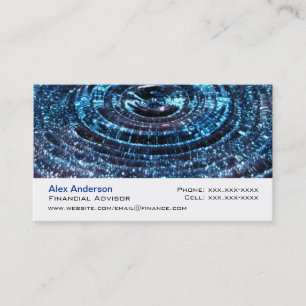 Carte De Visite Baisse de l'eau bleue