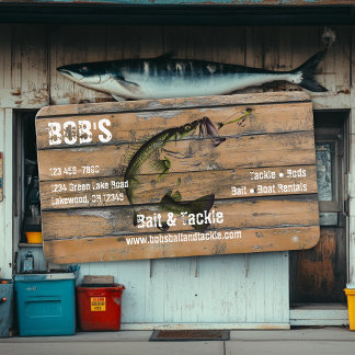 Carte De Visite Bait and Tackle Shop