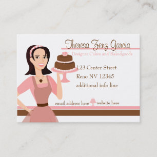 Carte De Visite Bakedgoods-Gâteau de concepteur