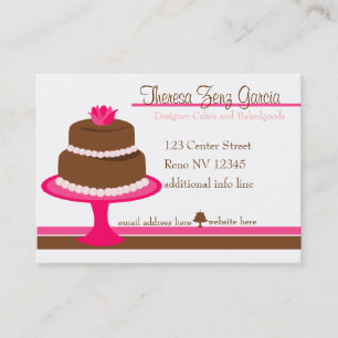 Carte De Visite Bakedgoods-Gâteau de concepteur