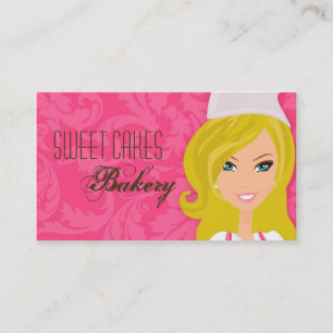 Carte De Visite Baker blond sur la tasse Brown rose durcit le