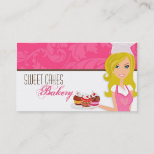 Carte De Visite Baker blond sur la tasse Brown rose durcit le