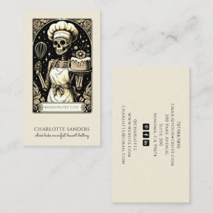 Carte De Visite Baker Skeleton Sepia Tarot esthétique