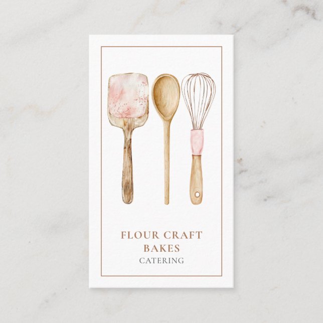 Carte De Visite Baking Ustensiles Baker (Devant)