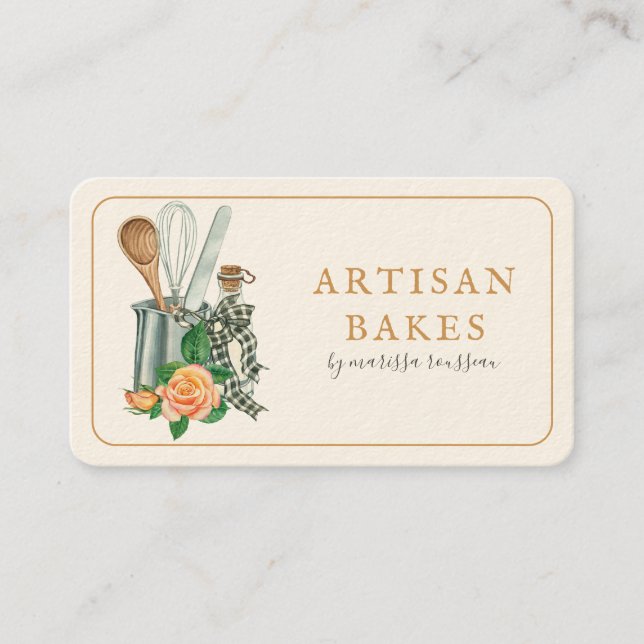 Carte De Visite Baking Utensils Baker Bakery (Devant)