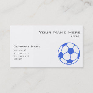 Carte De Visite Bal de football Royal Bleu et Blanc