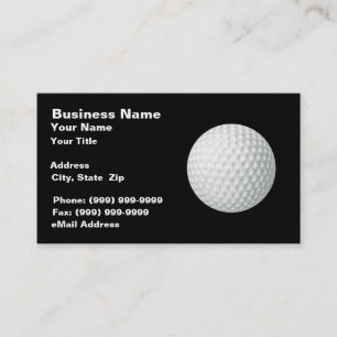 Carte De Visite Bal de golf 3D (sur Black BG)