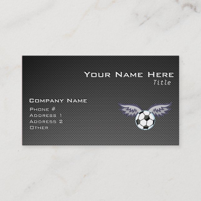 Carte De Visite Bal de soccer élégant (Devant)
