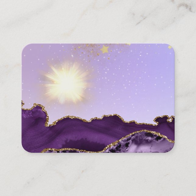 Carte De Visite *~* Bal d'énergie d'Agate de lumière violet (Devant)