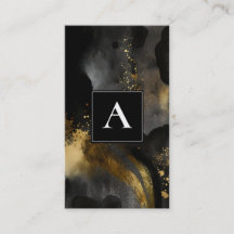 Balayage Primordial | Design Abstrait Or Noir