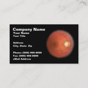 Carte De Visite Balayage rétinien d'oeil sur un fond noir