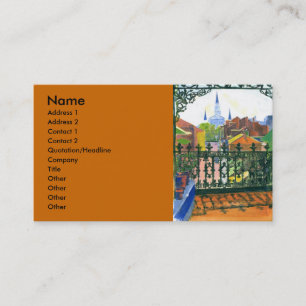 Carte De Visite Balcon de quartier français,