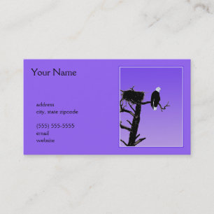 Carte De Visite Bald Eagle at Sunset - Art original de la faune
