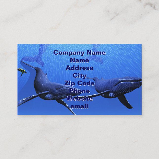 Carte de visite baleine (Devant)