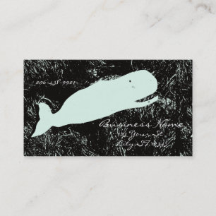 Carte De Visite baleine blanche riant