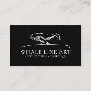 Carte De Visite Baleine de pêche en mer de la nature animale sauva