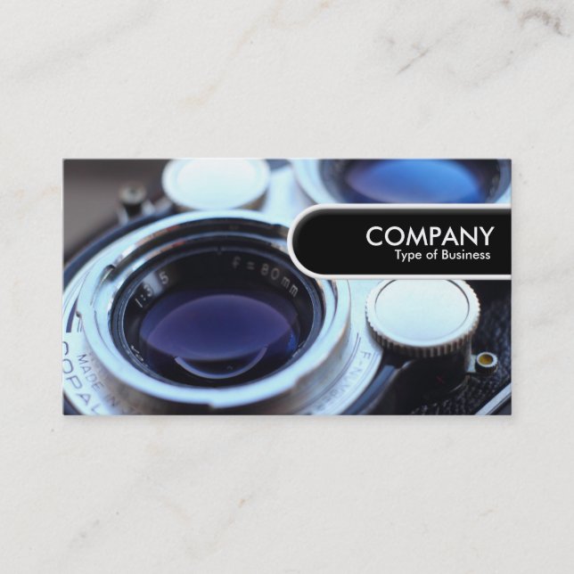 Carte De Visite Balise Arête arrondie - Caméra TLR Vintage (Devant)