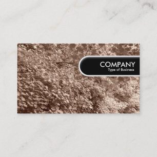 Carte De Visite Balise Arête Arrondie - Feuilles Sepia