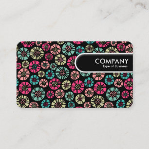 Carte De Visite Balise Arête arrondie - Fleurs Abstraites 031023