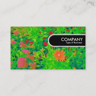 Carte De Visite Balise Arête Arrondie - Lit Fleur Psychédélique