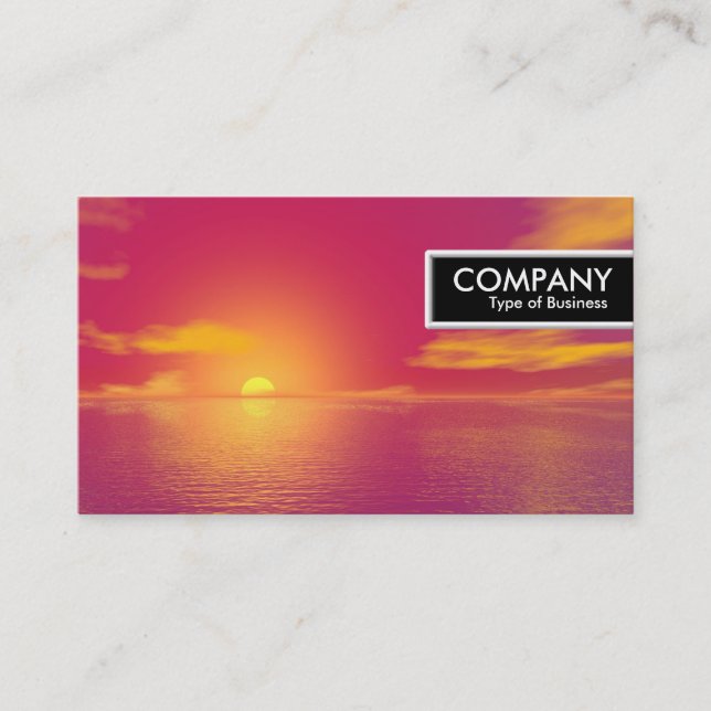 Carte De Visite Balise de bord - Coucher de soleil (Devant)