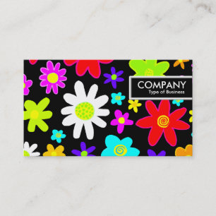 Carte De Visite Balise de bord - Fleurs de dessin