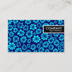 Carte De Visite Balise de bord - Nuances de bleu floral