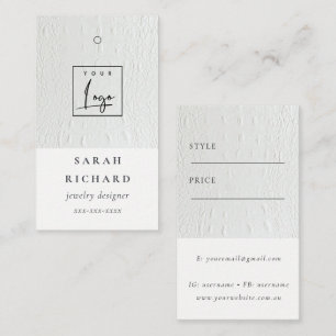 Carte De Visite Balise de prix en cuir simple et minimal