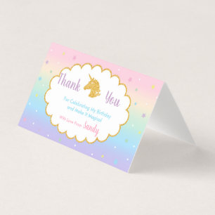 Carte De Visite Balise Unicorn Magical Birthday Party Favoriser le