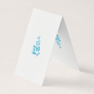 Carte De Visite Ball Blue, Medium Turquoise design décoratif