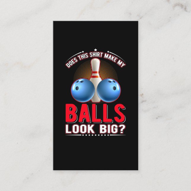 Carte De Visite Balle de Bowling Sarcastique Humour adulte (Devant)
