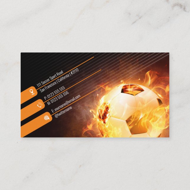 Carte De Visite Balle de football | Cadeaux de sport de football (Dos)