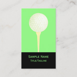 Carte De Visite balle de golf coutume double face vert et noir