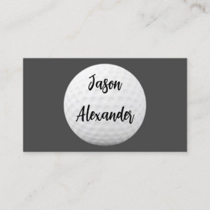 Carte De Visite balle de golf nettoyage minimaliste gris et blanc 
