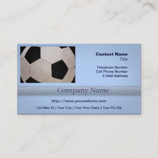 Carte De Visite Balle de soccer blanche et noire