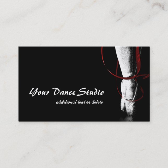 Carte De Visite Ballerina Danseuse du Studio de Ballet Artistique (Devant)