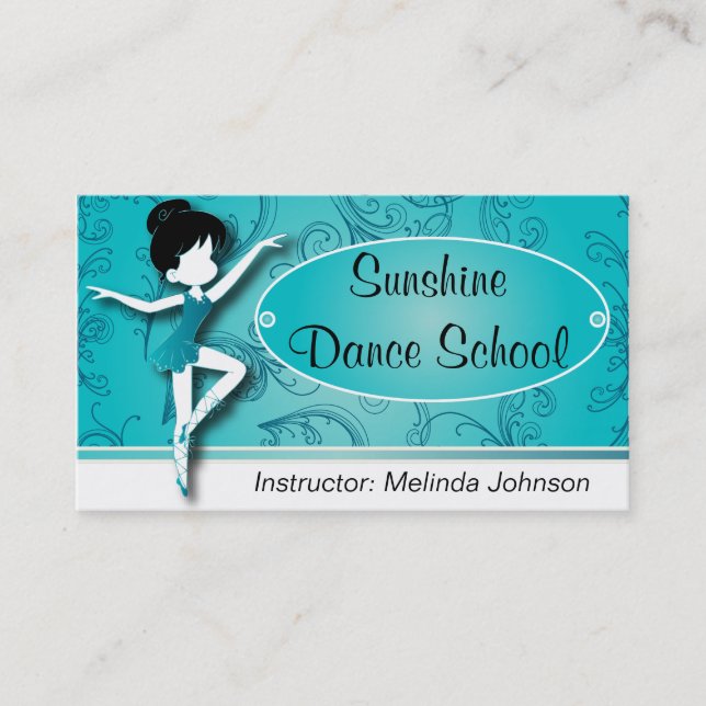 Carte De Visite Ballerine du danseur classique | de l'instructeur (Devant)