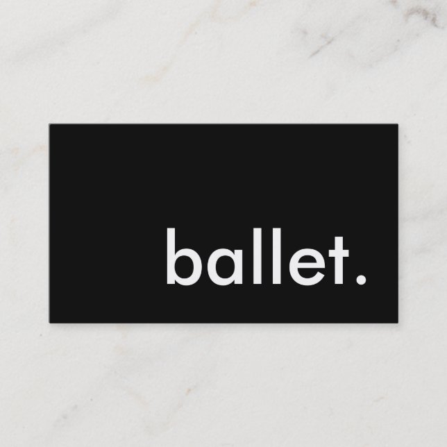 Carte De Visite ballet. (Devant)